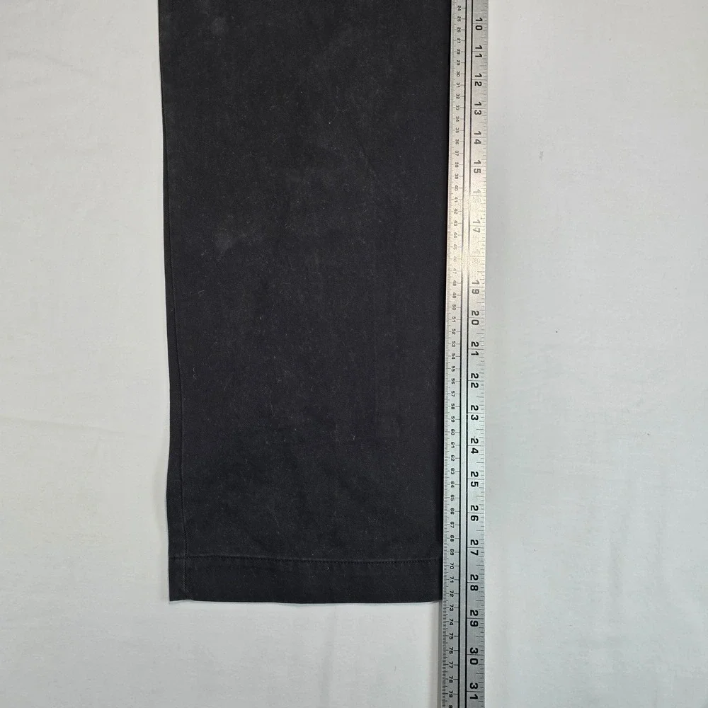 Chaps True American Chino Mens 34x30 Black 100% Cotton Straight Leg Pants A0286